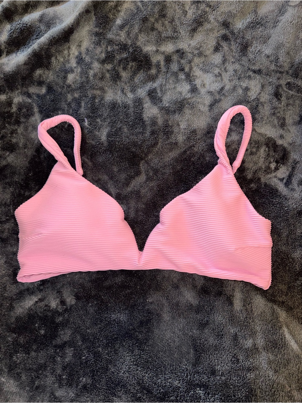 Billabong Pink Ribbed Bikini Top